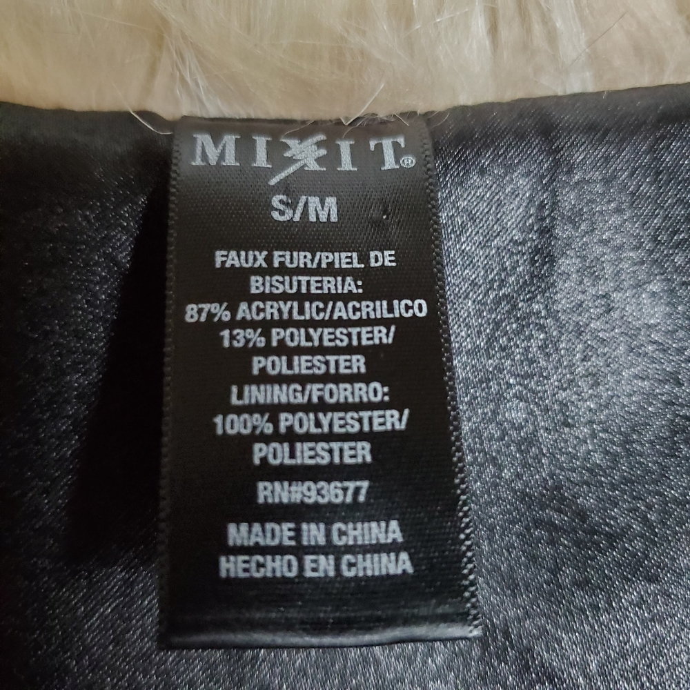 Mixit Faux Fur Lined Sleeveless Vest Sz S… - Picture 6 of 8